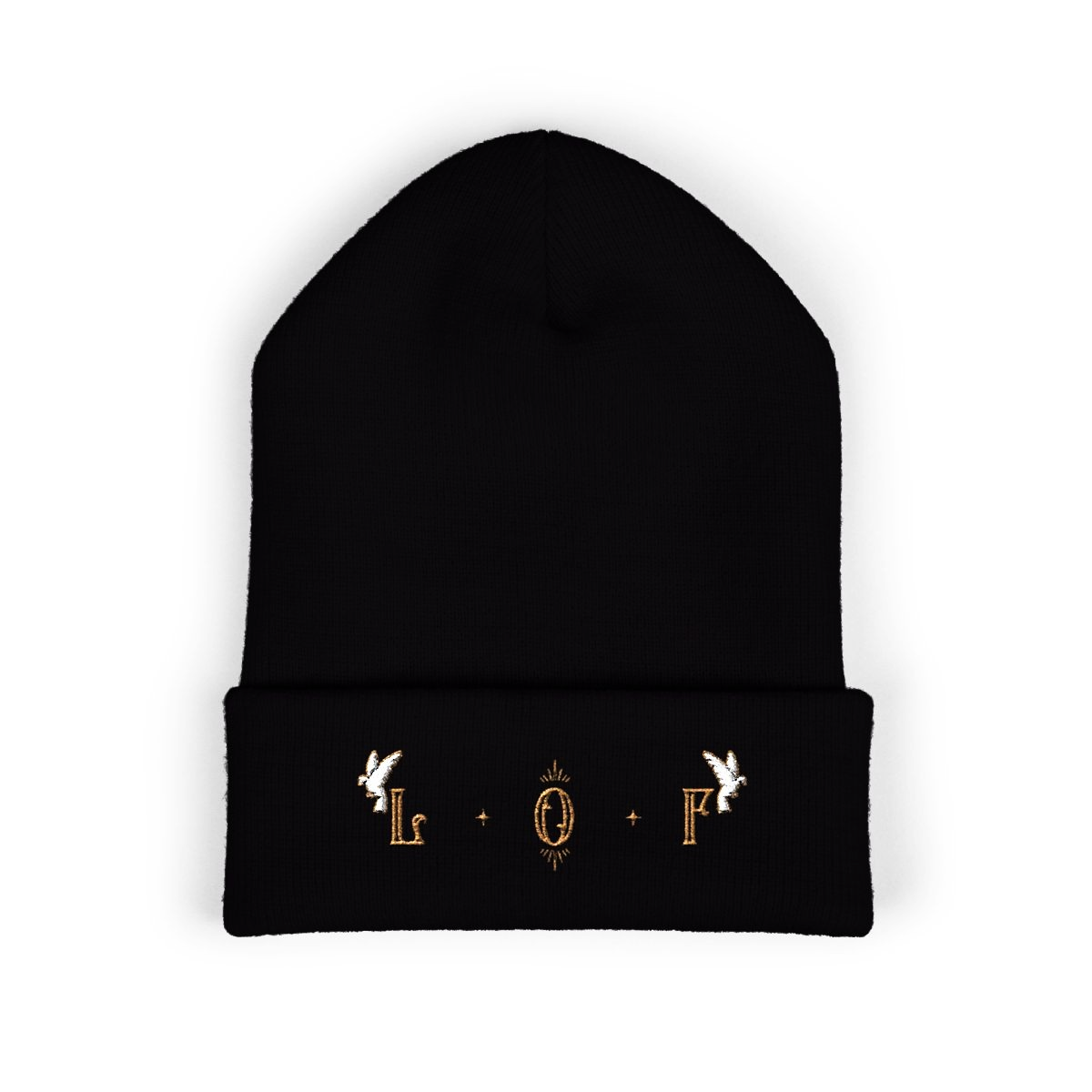 Doves From Above Embroidered Beanie