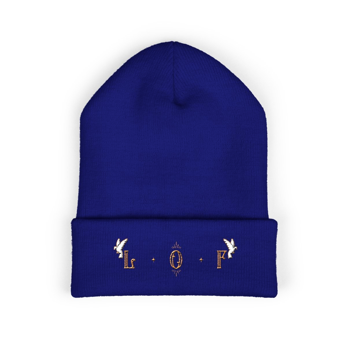 Doves From Above Embroidered Beanie