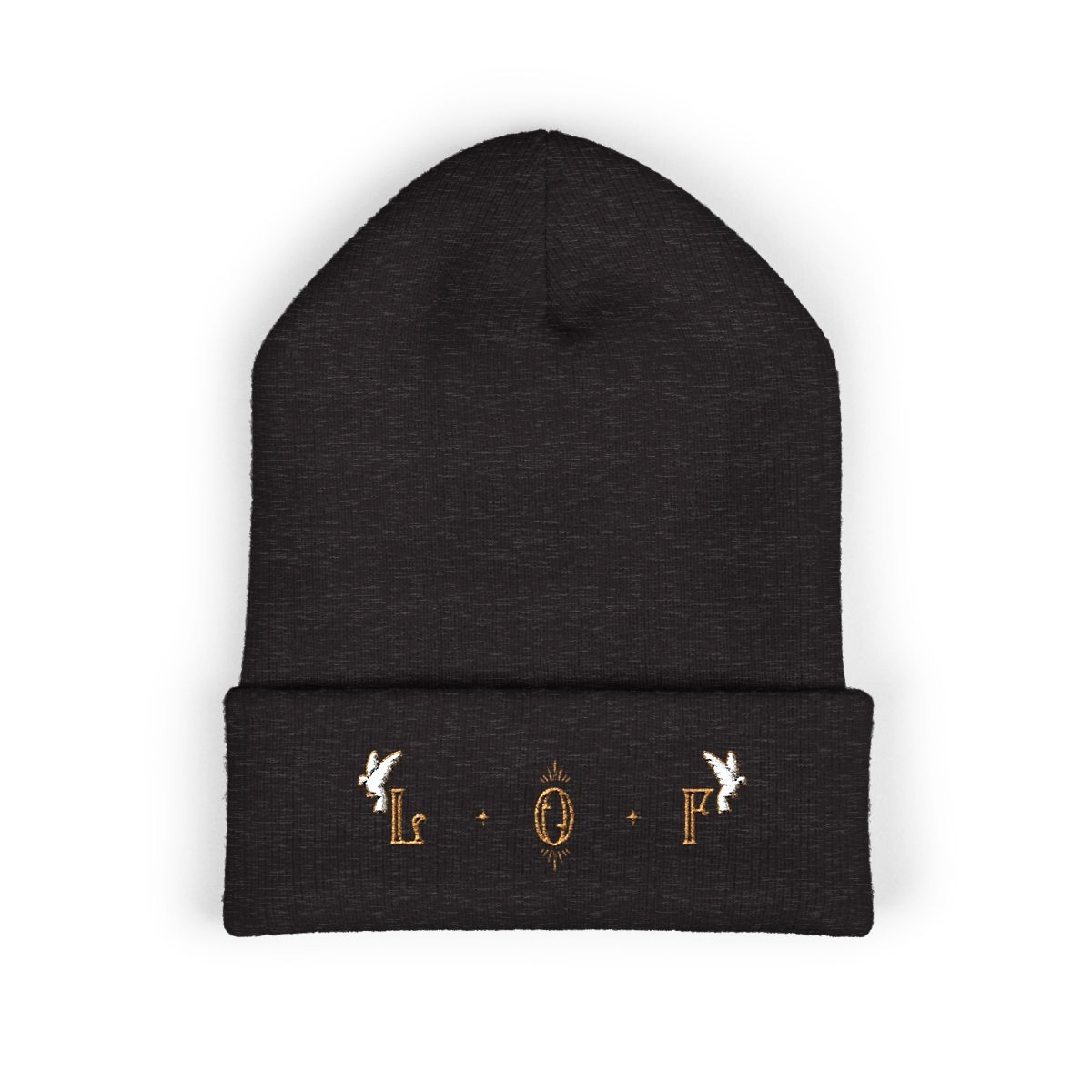 Doves From Above Embroidered Beanie