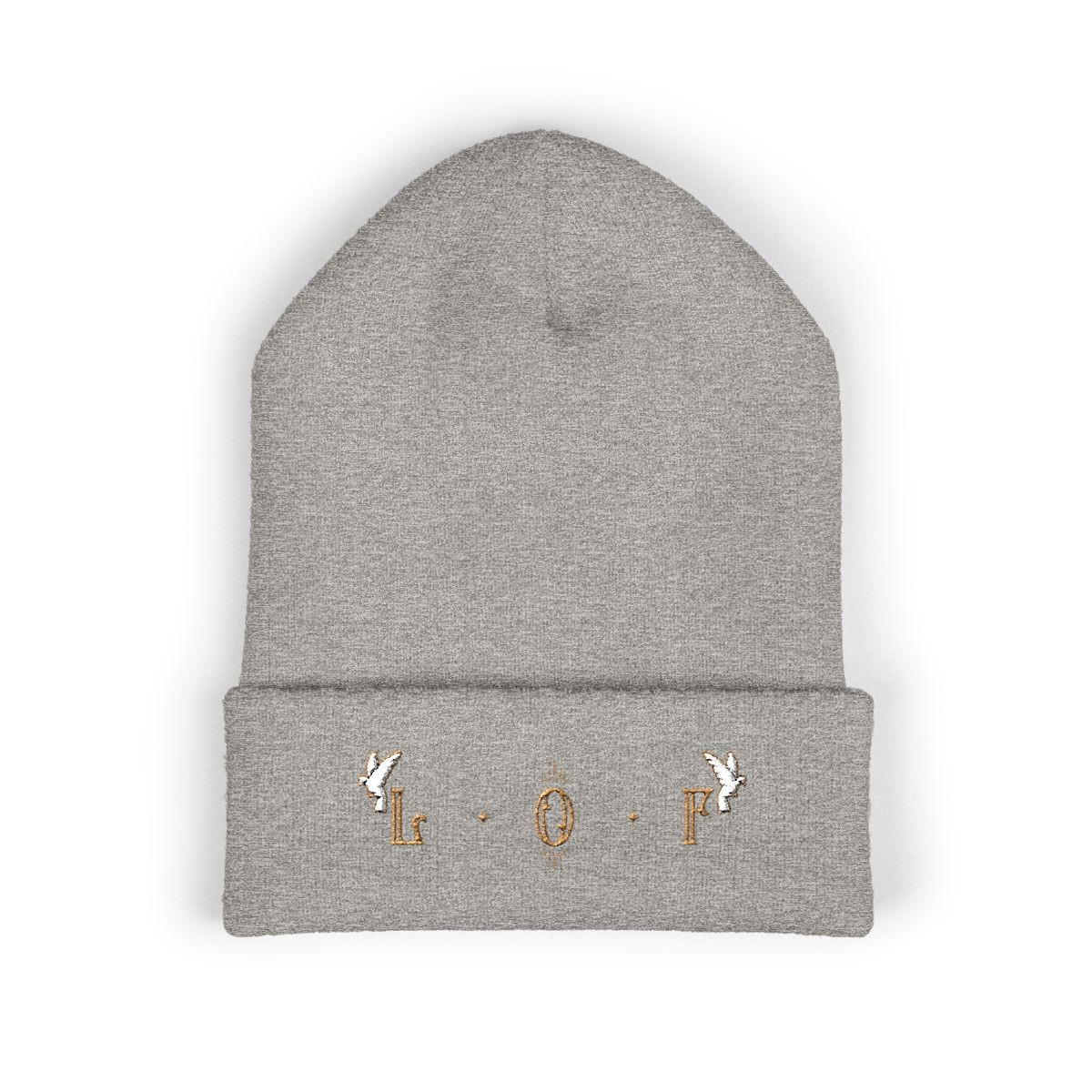 Doves From Above Embroidered Beanie