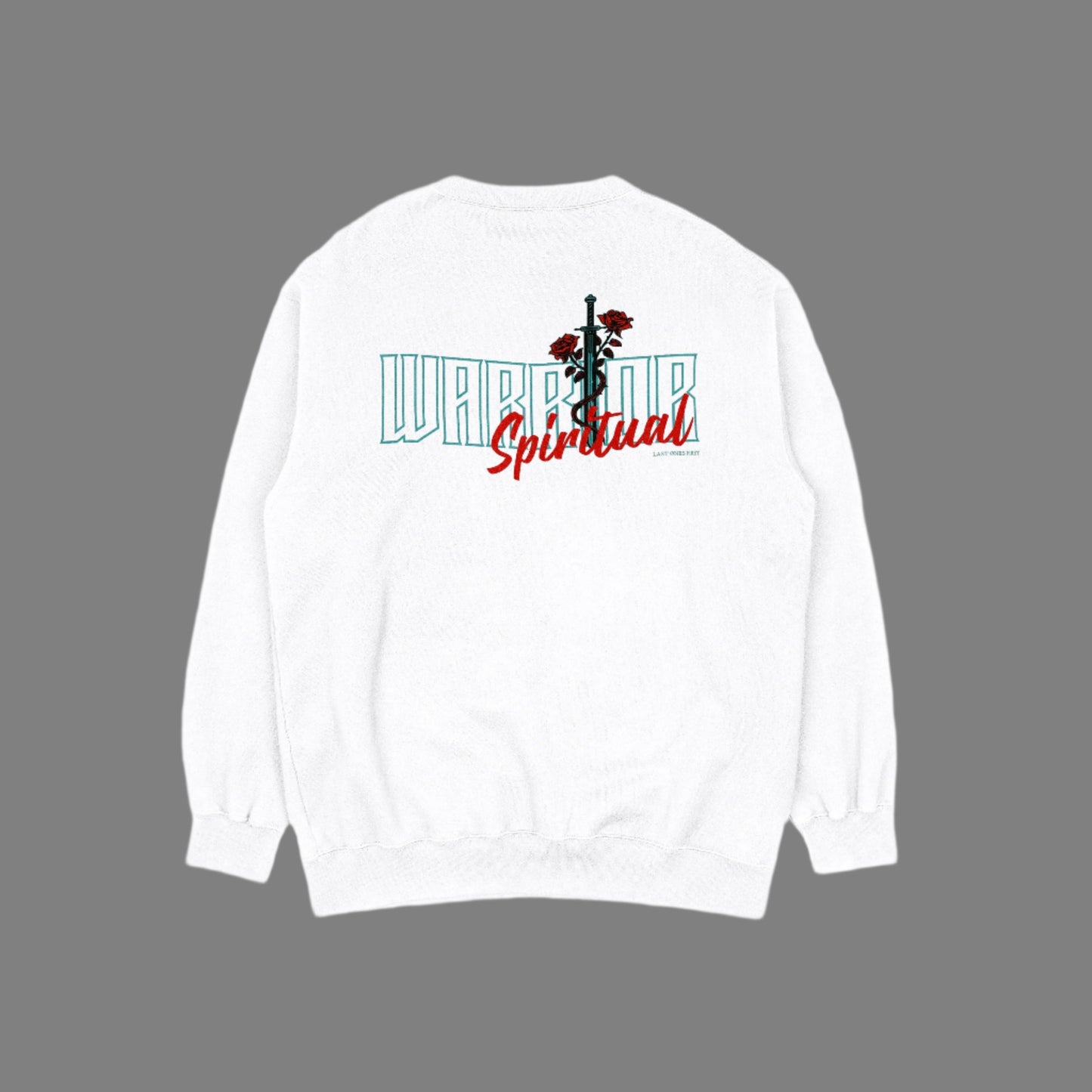 Spiritual Warrior White Crewneck