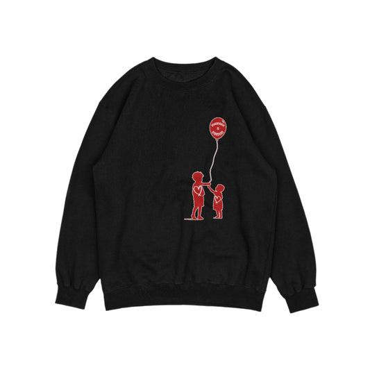 Imagination is Freedom Black Crewneck