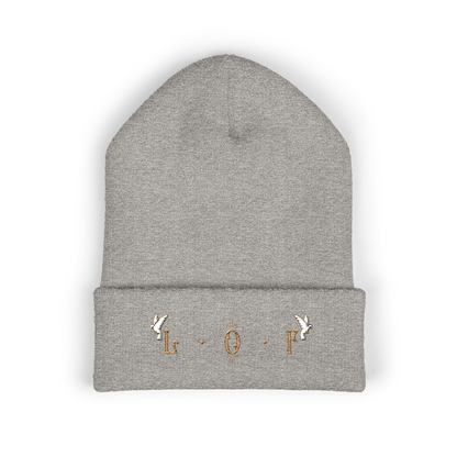 Doves From Above Embroidered Beanie